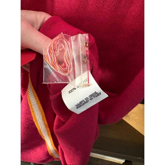 NWT Happy Sheep Burgundy & Yellow Knit Mini Dress Size Small - Picture 6 of 6